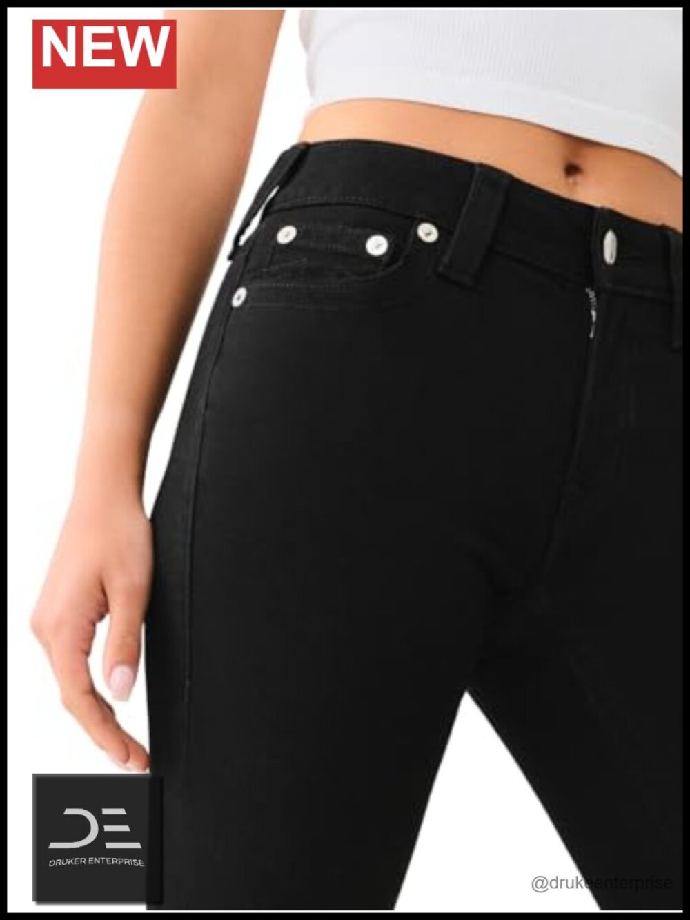 Mid Rise Curvy Skinny Jeans Stretch Denim - Picture 3 of 4